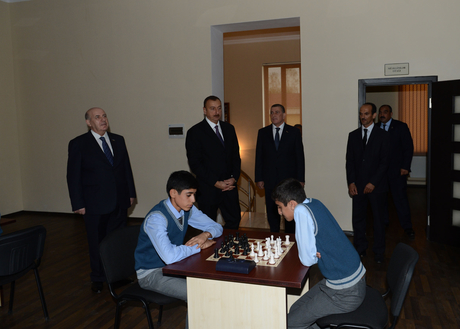 İlham Əliyev Saatlıda Şahmat Məktəbinin açılışında iştirak edib (FOTO)
