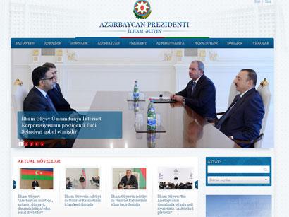 Azərbaycan Prezidentinin rəsmi internet saytının dizaynı yenilənib