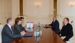 İlham Əliyev Avropa Komissiyasının elektron gündəlik məsələləri üzrə vitse-prezidentini qəbul edib