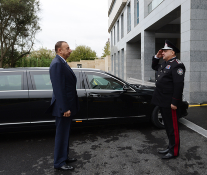 Prezident İlham Əliyev Milli Təhlükəsizlik Nazirliyinin hərbi hospitalının açılışında iştirak edib (FOTO)