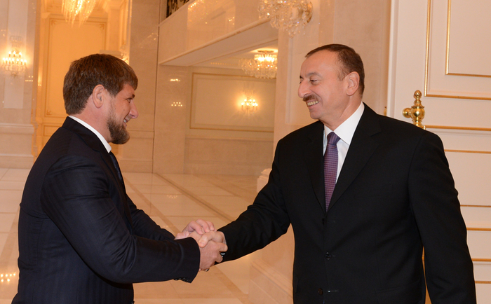 Prezident İlham Əliyev Ramzan Kadırovu qəbul edib (FOTO)