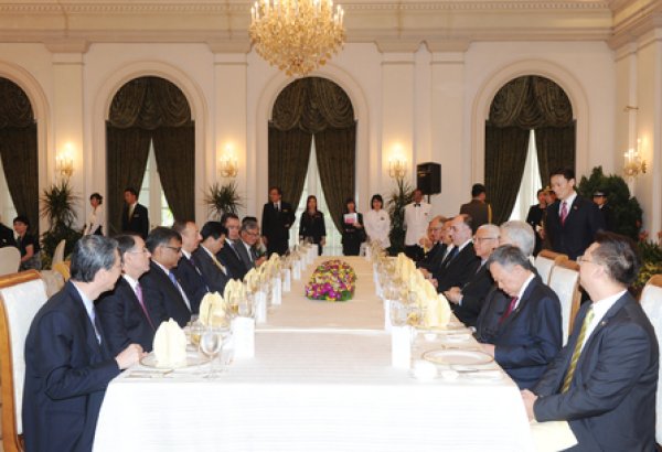 Sinqapurda Azərbaycan Prezidenti İlham Əliyevin şərəfinə rəsmi nahar verilib (ƏLAVƏ OLUNUB) (FOTO)