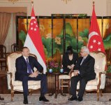 Azərbaycan və Sinqapur prezidentlərinin iştirakı ilə nümayəndə heyətlərinin geniş tərkibdə görüşü olub (FOTO)