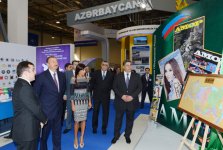 Azərbaycan Prezidenti və xanımı Bakıda keçirilən sərgilərlə tanış olublar (FOTO) (ƏLAVƏ OLUNUB)
