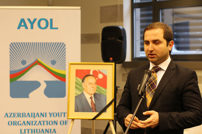 Vilnüsdə ulu öndər Heydər Əliyevin xatirəsinə həsr olunmuş tədbir keçirilib (FOTO)