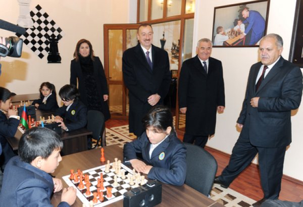 Prezident İlham Əliyev Horadiz Şahmat Məktəbinin yenidənqurmadan sonra açılışında iştirak edib (FOTO)