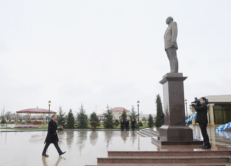 Azərbaycan Prezidenti İlham Əliyev Füzuli rayonuna səfərə gəlib (FOTO)