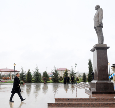 Azərbaycan Prezidenti İlham Əliyev Füzuli rayonuna səfərə gəlib (FOTO)