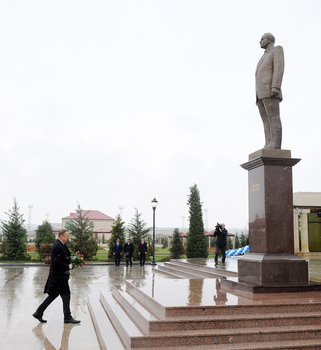 Azərbaycan Prezidenti İlham Əliyev Füzuli rayonuna səfərə gəlib (FOTO)