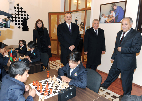 Prezident İlham Əliyev Horadiz Şahmat Məktəbinin yenidənqurmadan sonra açılışında iştirak edib (FOTO)
