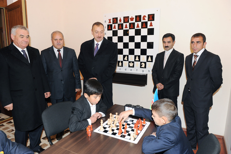 Prezident İlham Əliyev Horadiz Şahmat Məktəbinin yenidənqurmadan sonra açılışında iştirak edib (FOTO)