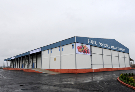 İlham Əliyev Füzulidə soyuducu anbar kompleksini açıb (FOTO)