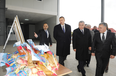 İlham Əliyev Füzulidə soyuducu anbar kompleksini açıb (FOTO)