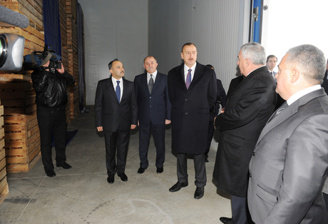 İlham Əliyev Füzulidə soyuducu anbar kompleksini açıb (FOTO)