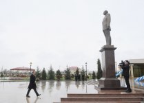 Azərbaycan Prezidenti İlham Əliyev Füzuli rayonuna səfərə gəlib (FOTO)