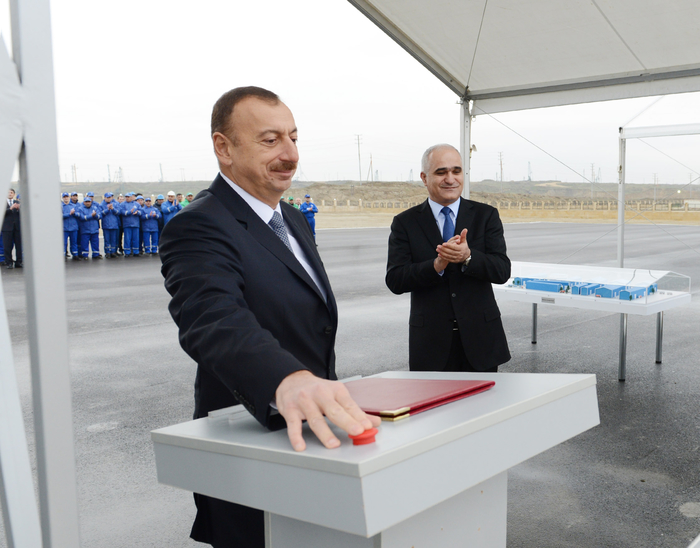 Azərbaycan Prezidenti İlham Əliyev Balaxanı sənaye parkının təməlqoyma mərasimində iştirak edib (FOTO)