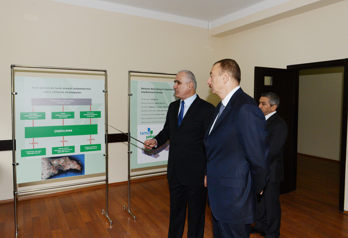 Prezident İlham Əliyev bərk məişət tullantılarının çeşidlənməsi və yandırılması zavodlarının açılışında iştirak edib (ƏLAVƏ OLUNUB) (FOTO)