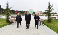 Prezident İlham Əliyev Bakının Xətai rayonunda yeni salınan parkda yaradılan şəraitlə tanış olub (FOTO)