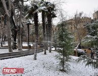 Bəyaza bürünmüş Bakı (FOTO)
