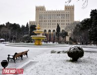 Bəyaza bürünmüş Bakı (FOTO)