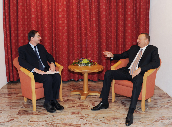 Prezident İlham Əliyev "Holcim Group" şirkətinin rəhbəri Bernard Fontana ilə görüşüb