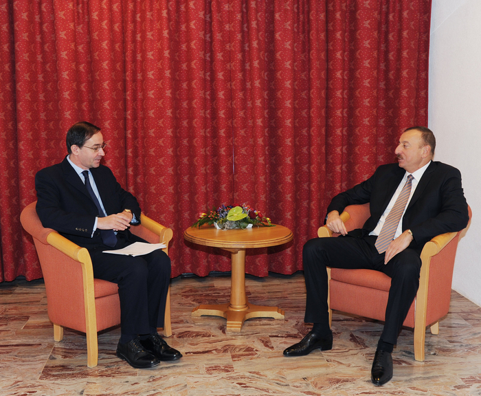 Prezident İlham Əliyev "Holcim Group" şirkətinin rəhbəri Bernard Fontana ilə görüşüb