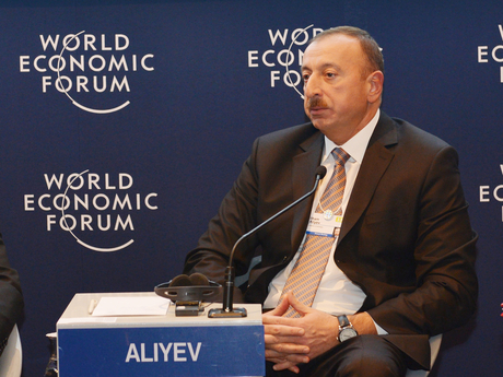 Prezident İlham Əliyev Davosda Dünya İqtisadi Forumunun “Mərkəzi Asiya üçün yeni üfüqlər” mövzusunda sessiyasında iştirak edib (FOTO)