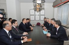 Davosda Azərbaycan və İsveçrə prezidentlərinin görüşü olub (FOTO)