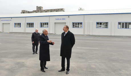 Prezident İlham Əliyev Dövlət Xəzər Dəniz Gəmiçiliyinin yeni inşa olunmuş gəmiqayırma müəssisəsinin açılışında iştirak edib (FOTO)