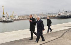 Prezident İlham Əliyev Dövlət Xəzər Dəniz Gəmiçiliyinin yeni inşa olunmuş gəmiqayırma müəssisəsinin açılışında iştirak edib (FOTO)