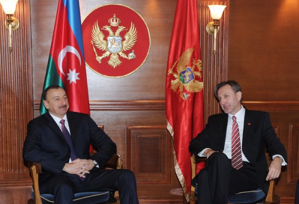 Azərbaycan Prezidenti Monteneqro parlamentinin sədri ilə görüşüb (FOTO)