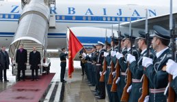 Prezident İlham Əliyevin Monteneqro Respublikasına rəsmi səfəri başlayıb  (FOTO)