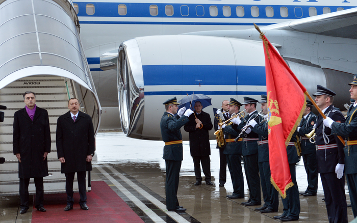 Prezident İlham Əliyevin Monteneqro Respublikasına rəsmi səfəri başlayıb  (FOTO)
