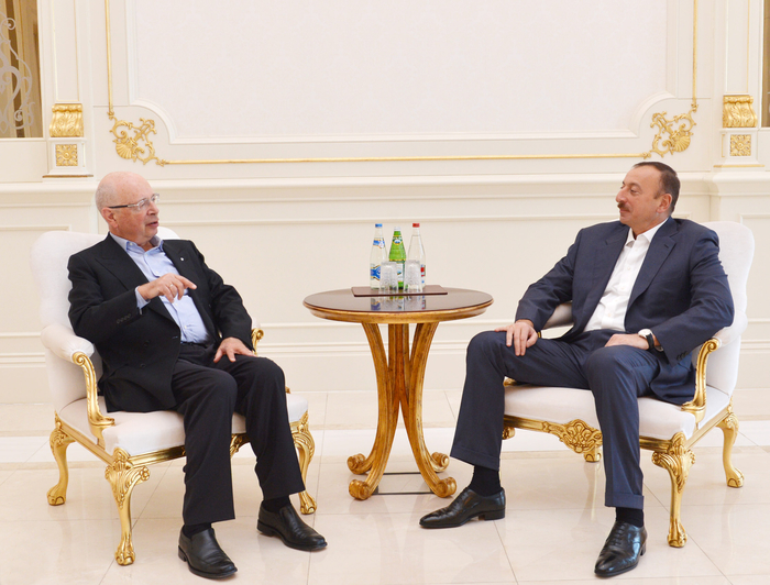 Prezident İlham Əliyev Dünya İqtisadi Forumunun təsisçisi və icraçı sədri Klaus Şvabı qəbul etmişdir