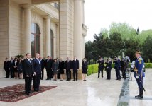 Bakıda Latviya Prezidentinin rəsmi qarşılanma mərasimi olub (FOTO)