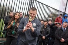 Leyla Əliyeva RAGT-nin mini-futbol üzrə "Heydər Əliyev Kuboku" turnirinə tamaşa edib (FOTO)
