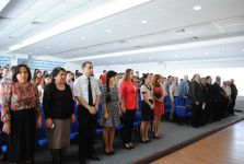 Qazaxıstanın daha bir universitetində Heydər Əliyev adına təqaüdlər tələbələrə təqdim edilib (FOTO)