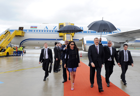 Prezident İlham Əliyev Avstriyaya rəsmi səfərə gəlib