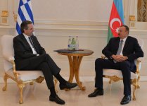 Prezident İlham Əliyev Yunanıstanın Baş naziri Antonis Samarasla görüşüb (FOTO)