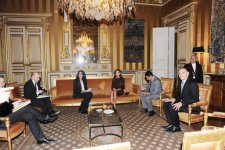 Azərbaycanın birinci xanımı Mehriban Əliyeva Fransa Milli Assambleyası və Senatında görüşlər keçirib (FOTO)