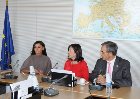 Azərbaycanın birinci xanımı Mehriban Əliyeva Fransa Milli Assambleyası və Senatında görüşlər keçirib (FOTO)