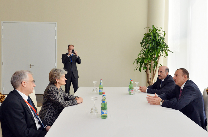 Prezident İlham Əliyev UNESCO-nun baş direktorunu qəbul edib