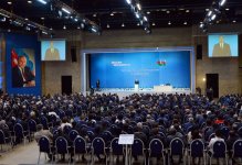Prezident İlham Əliyev: Bizim amalımız qüdrətli Azərbaycandır, müstəqillikdir, inkişafdır, sosial rifahdır (FOTO)