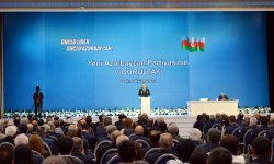 Prezident İlham Əliyev: Bizim amalımız qüdrətli Azərbaycandır, müstəqillikdir, inkişafdır, sosial rifahdır (FOTO)