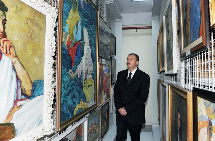 Prezident İlham Əliyev və xanımı Azərbaycan Milli İncəsənət Muzeyinin yeni korpusunun açılışda iştirak ediblər (FOTO)