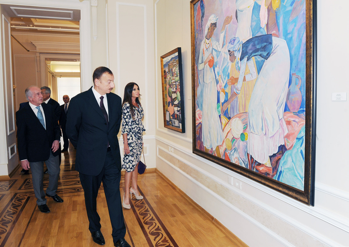 Prezident İlham Əliyev və xanımı Azərbaycan Milli İncəsənət Muzeyinin yeni korpusunun açılışda iştirak ediblər (FOTO)