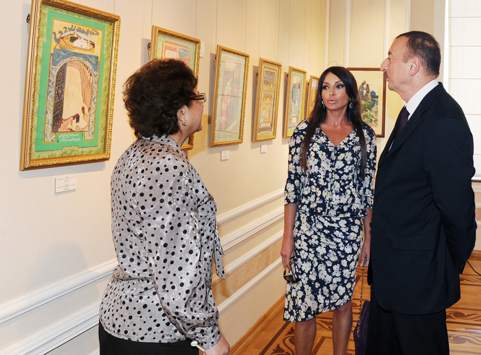Prezident İlham Əliyev və xanımı Azərbaycan Milli İncəsənət Muzeyinin yeni korpusunun açılışda iştirak ediblər (FOTO)