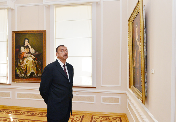 Prezident İlham Əliyev və xanımı Azərbaycan Milli İncəsənət Muzeyinin yeni korpusunun açılışda iştirak ediblər (FOTO)