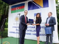 Leyla Əliyeva Sarayevoda görmə qabiliyyəti məhdud olan uşaqlar və gənclər üçün mərkəzin açılışında iştirak edib (FOTO)
