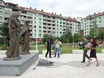 Leyla Əliyeva Sarayevoda görmə qabiliyyəti məhdud olan uşaqlar və gənclər üçün mərkəzin açılışında iştirak edib (FOTO)
